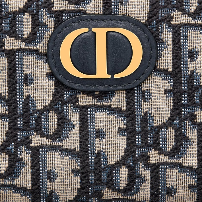 商品Dior|Dior/迪奥 23年新款 女士小号蓝色提花帆布零钱包,价格¥3854,第5张图片详细描述