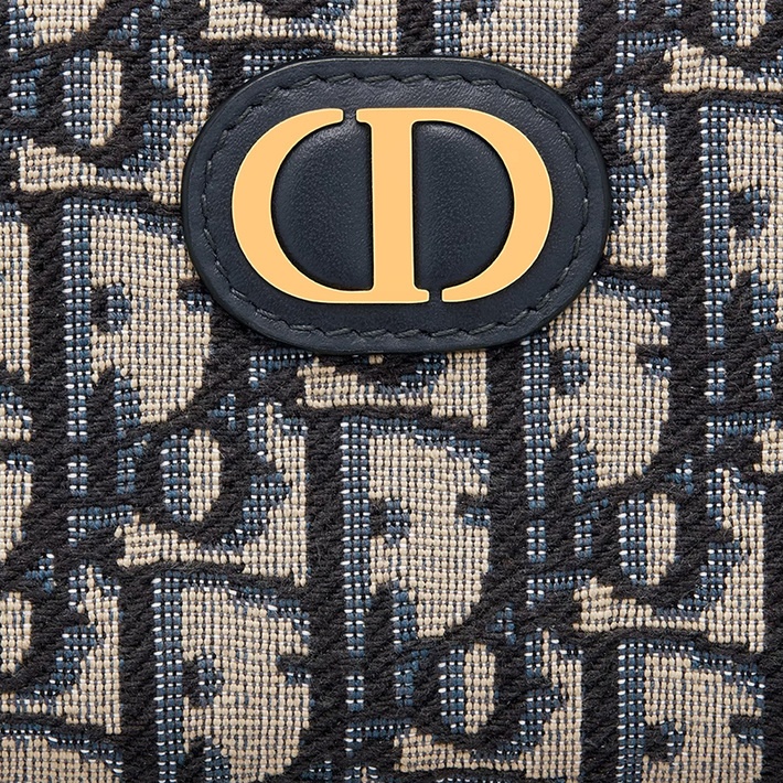 商品Dior|Dior/迪奥 23年新款 女士小号蓝色提花帆布零钱包,价格¥3854,第5张图片详细描述
