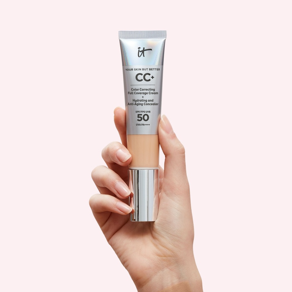 商品IT Cosmetics|T COSMETICS依科美 经典遮瑕款小银管CC霜粉底液32ml SPF50  保湿遮瑕适合混合肤质,价格¥310,第5张图片详细描述