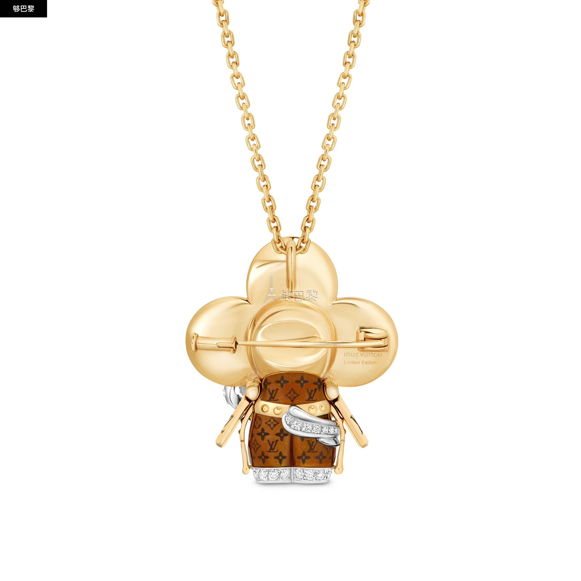 商品Louis Vuitton|【预售】 LV路易威登 25秋冬 女士 吊坠 VIVIENNE HORSE 18K 金漆光钻石项链 Q93978 ,价格¥465135,第6张图片详细描述