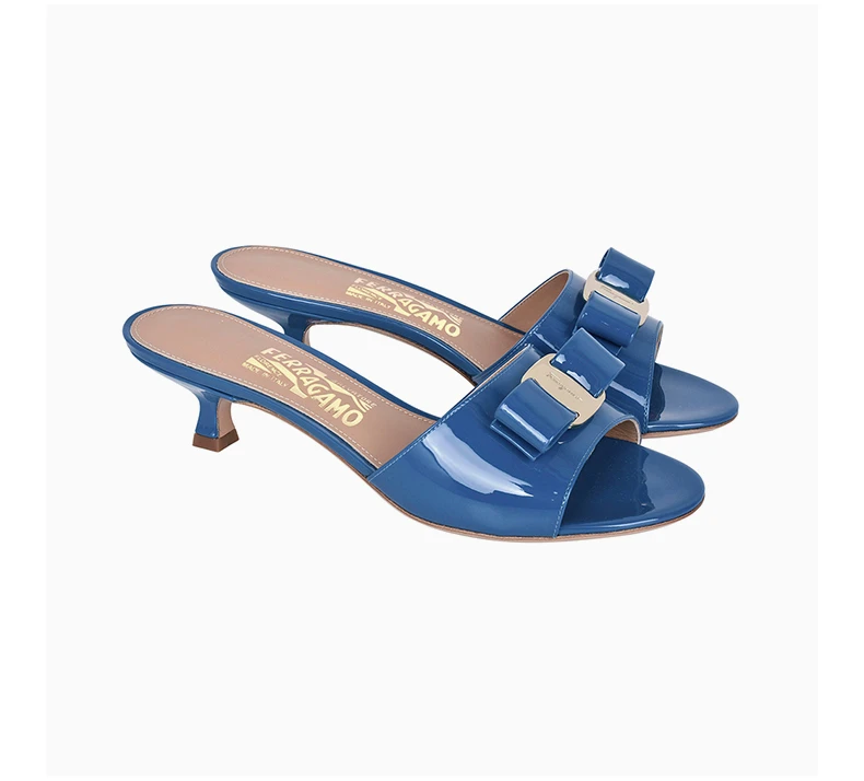 商品Salvatore Ferragamo|Salvatore Ferragamo 菲拉格慕 女士露趾高跟拖鞋 0709025,价格¥2298,第5张图片详细描述