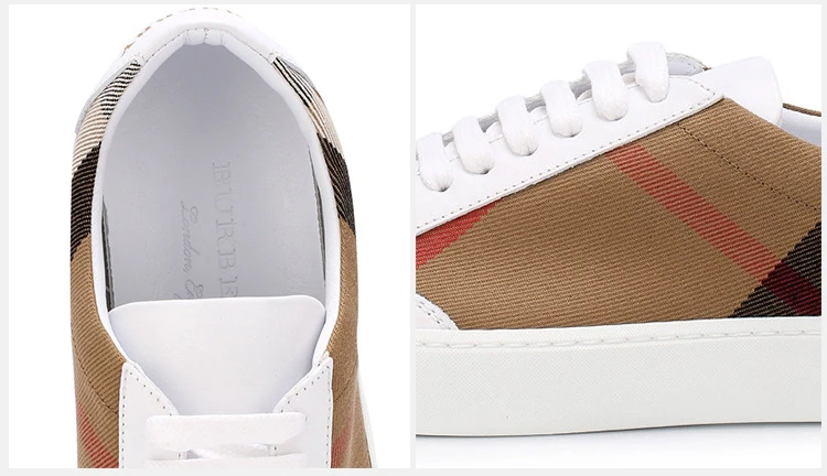 商品Burberry|Burberry 博柏利 女士织物配皮运动鞋 4040055,价格¥2538,第14张图片详细描述