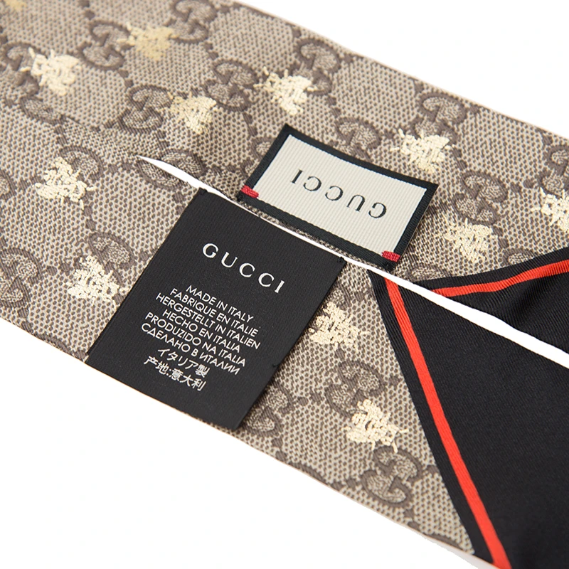 商品Gucci|GUCCI 拼色女士丝巾 499226-3G001-1074,价格¥1413,第3张图片详细描述