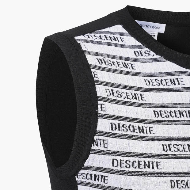 商品【预售商品15天发货】 DESCENTE|高球系列女性图案针织无袖上衣适合夏季 DP12WFKV33-BLKG,价格¥959,第14张图片详细描述