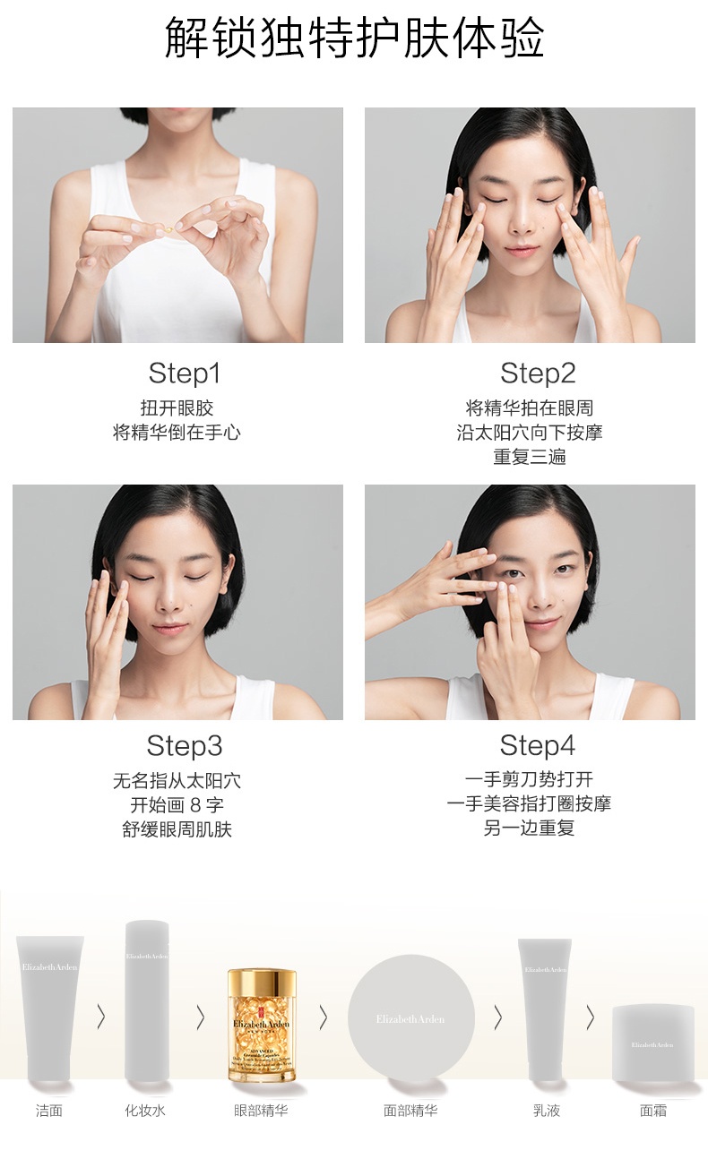 商品Elizabeth Arden|伊丽莎白雅顿 眼胶时空焕活次抛精华胶囊神经酰胺淡纹紧致 60/90粒 提拉紧致 改善眼周 淡化细纹,价格¥297,第8张图片详细描述