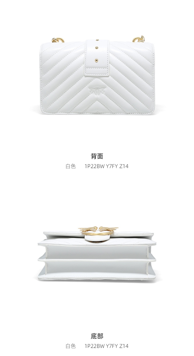 商品PINKO|品高21秋冬新款女士羊皮mini车缝线小香风飞鸟燕子包,价格¥1658,第17张图片详细描述