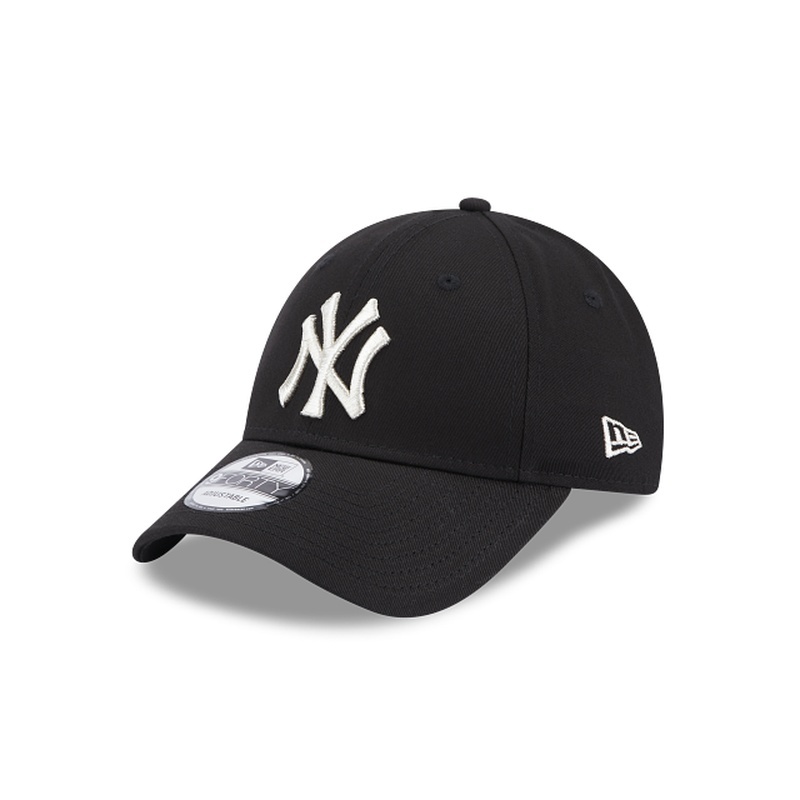 商品New Era|NEW ERA WMNS METALLIC LOGO 9FORTY女士黑色棉帽子,价格¥196,第4张图片详细描述