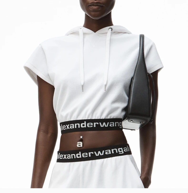 商品[国内直发] Alexander Wang|ALEXANDER WANG 白色女士卫衣/帽衫 4CC1201106-111,价格¥1837,第5张图片详细描述