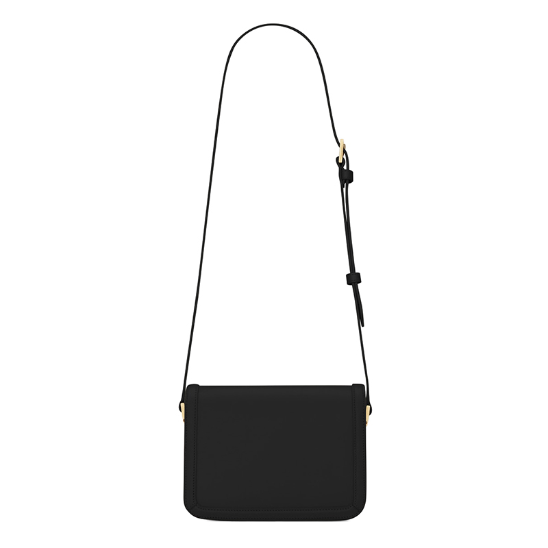 商品Yves Saint Laurent|SAINT LAURENT PARIS/圣罗兰 YSL SOLFERINO系列 哑光黑色小牛皮金扣翻盖小号斜挎单肩包6343060SX0W1000,价格¥19314,第3张图片详细描述
