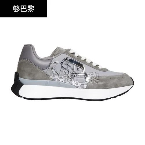 商品Alexander McQueen|【特惠9.0折】包邮包税【预售7天发货】 ALEXANDER MCQUEEN 男士 休闲运动鞋 Sprint Runner 运动鞋  705071W4UH1/1615 AMQ3C4F5GRY,价格¥5578,第3张图片详细描述