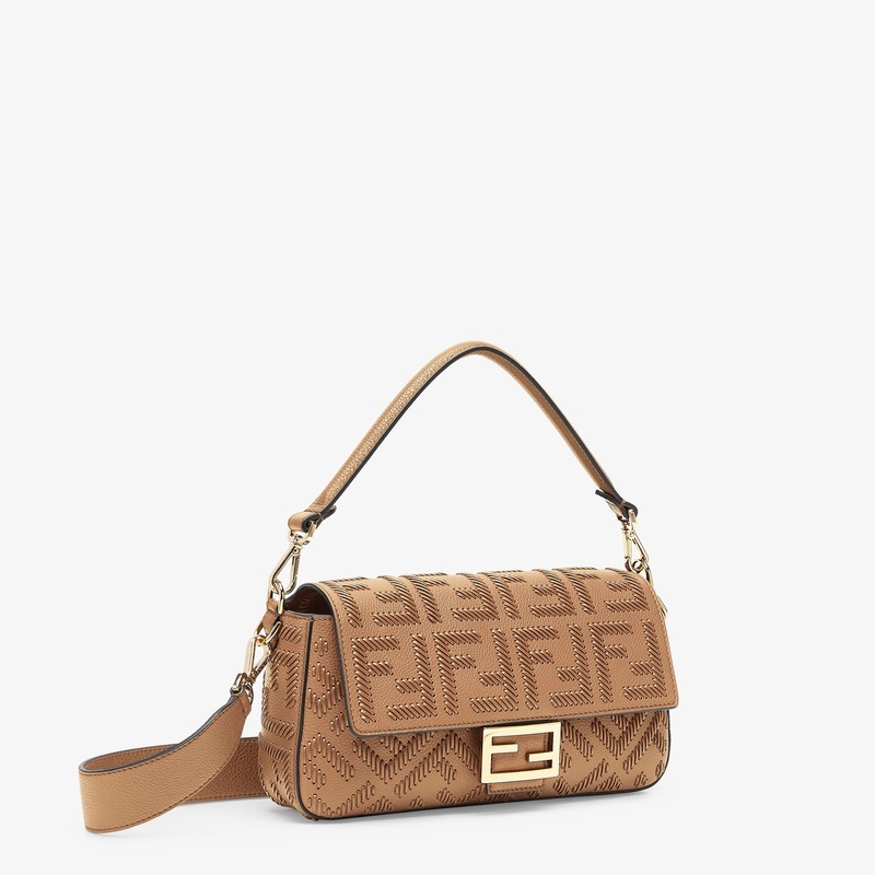 商品Fendi|芬迪 女士褐色皮革斜挎包 8BR600AT53F19P8,价格¥32313,第4张图片详细描述