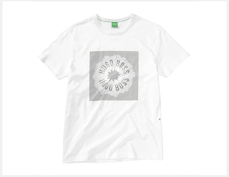 商品Hugo Boss|HUGO BOSS 白色男士T恤 TEE2-50276337-100,价格¥489,第9张图片详细描述