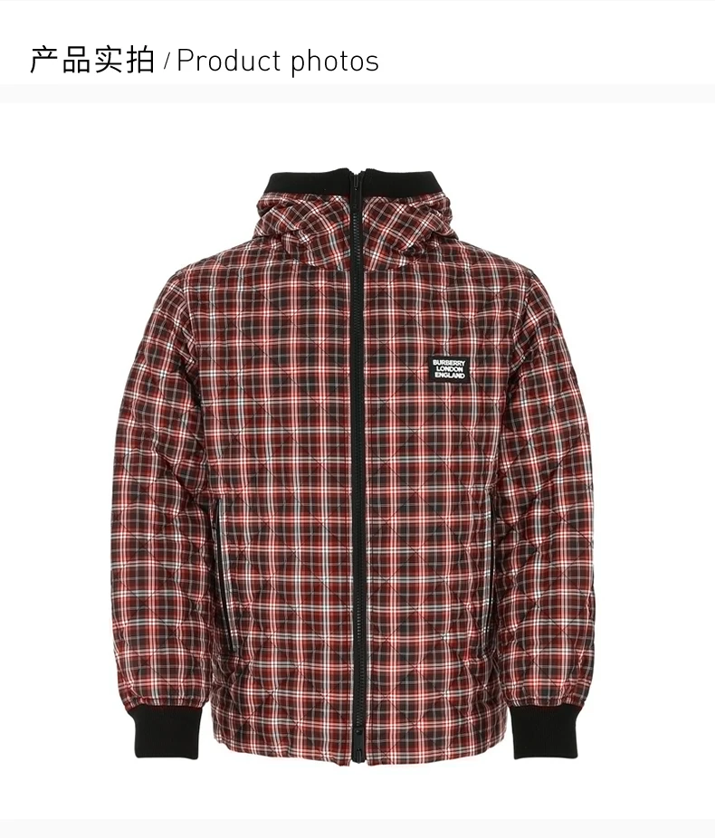 商品[国内直发] Burberry|BURBERRY 格纹男士羽绒服 4565615,价格¥18,第4张图片详细描述