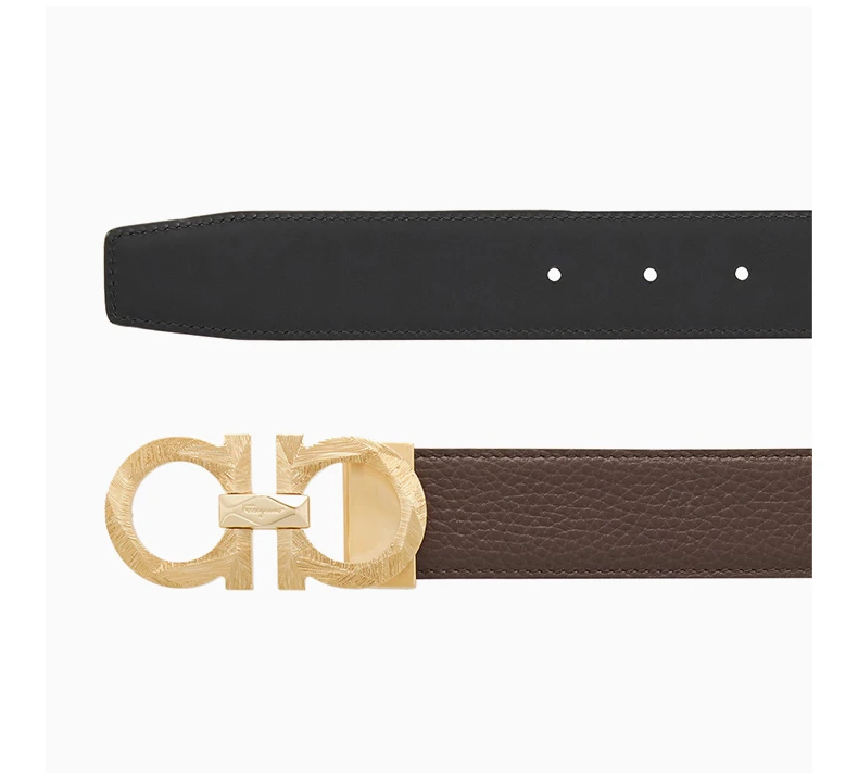商品Salvatore Ferragamo|SALVATORE FERRAGAMO 男士棕黑双面腰带 67-0087-750193【包装随机，部分无包装盒】,价格¥2353,第4张图片详细描述