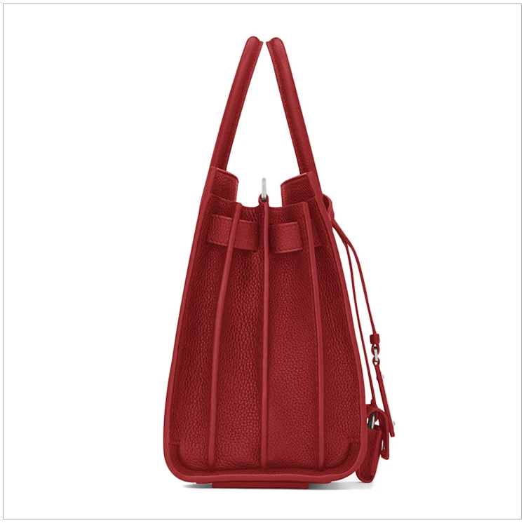 商品[国内直发] Yves Saint Laurent|YSL 圣罗兰 女士宝贝袋软袋红色颗粒皮革手提包 477477-DTI0E-6327,价格¥15922,第6张图片详细描述
