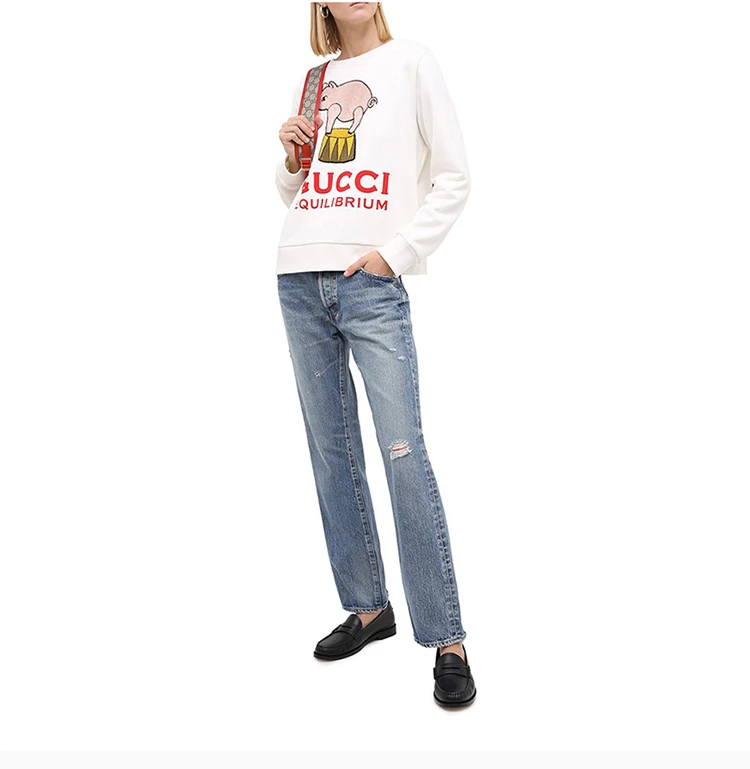 商品[国内直发] Gucci|GUCCI 古驰 女士白色棉质卫衣 623450-XJCRW-9095,价格¥7460,第8张图片详细描述