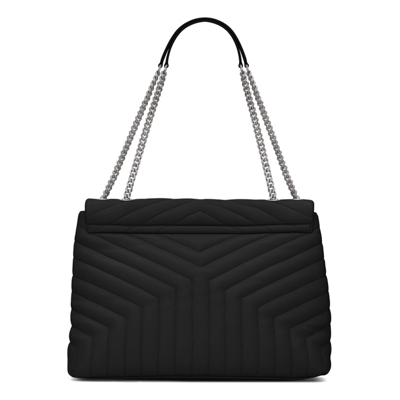 商品Yves Saint Laurent|SAINT LAURENT PARIS/圣罗兰 女士LOULOU大号小牛皮银链单肩包 574947DV7261000,价格¥21504,第2张图片详细描述