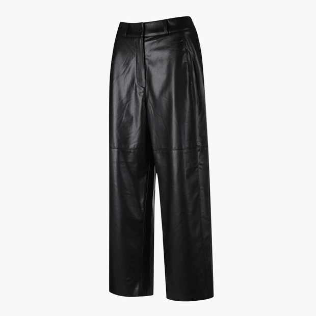 商品【预售商品15天发货】 DESCENTE|GOLF女性锥形宽松皮裤时尚个性 DO32WFPT92-BLKG,价格¥1288,第11张图片详细描述