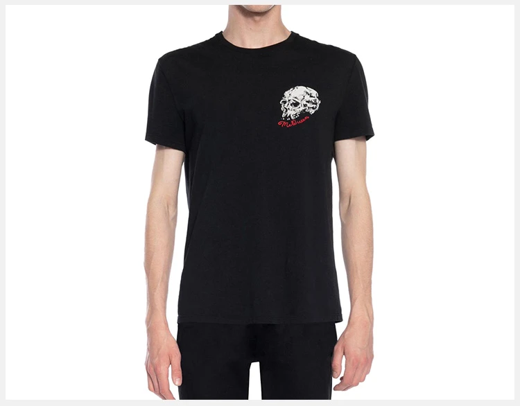 商品Alexander McQueen|ALEXANDER MCQUEEN 黑色男士T恤 550458-QMZ57-0901,价格¥1413,第3张图片详细描述