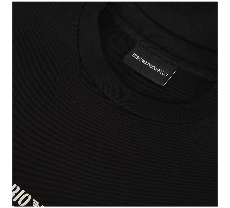 商品Emporio Armani|EMPORIO ARMANI 男黑色套头卫衣 3L1MFE-1JHSZ-0999,价格¥1113,第8张图片详细描述