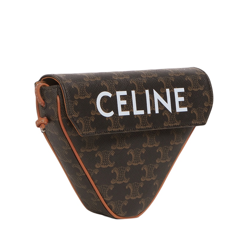 商品Celine|CELINE/赛琳 男士三角形凯旋门帆布经典老花翻盖单肩斜挎包195902BZK.04LI,价格¥7687,第5张图片详细描述