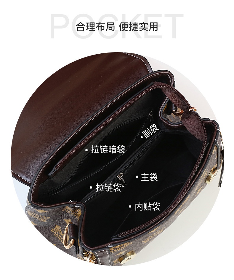 商品[国内直发] GLENVINTEN|格岚云顿大容量复古女包2022新款小方包小众质感时尚百搭通勤单肩斜挎包,价格¥156,第6张图片详细描述