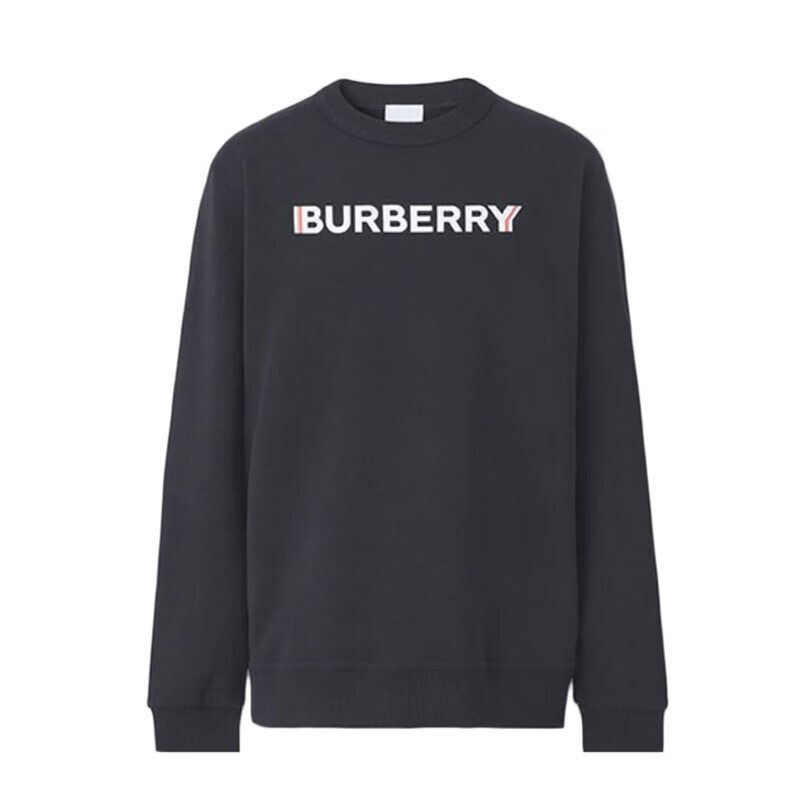 商品Burberry|BURBERRY/博柏利 女士黑色棉质胸口Logo印花卫衣80526591,价格¥1359,第2张图片详细描述