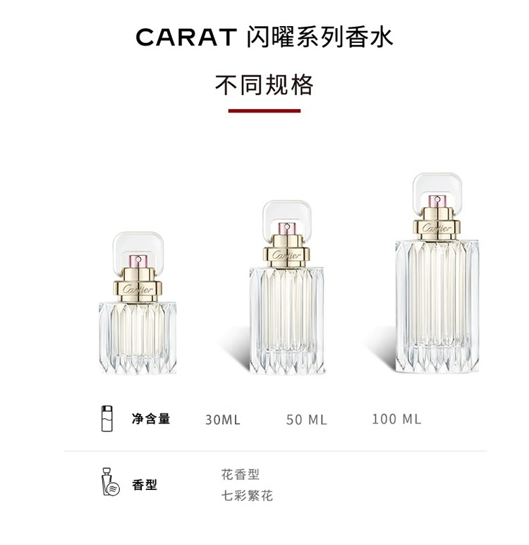 商品Cartier|Cartier卡地亚闪曜女士香水30-50-100ml EDP浓香水,价格¥392,第5张图片详细描述