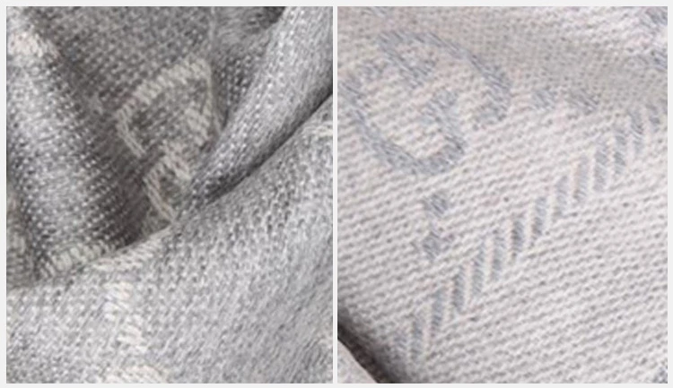 商品Gucci|GUCCI 灰色女士围巾 133483-3G200-1763,价格¥1932,第3张图片详细描述