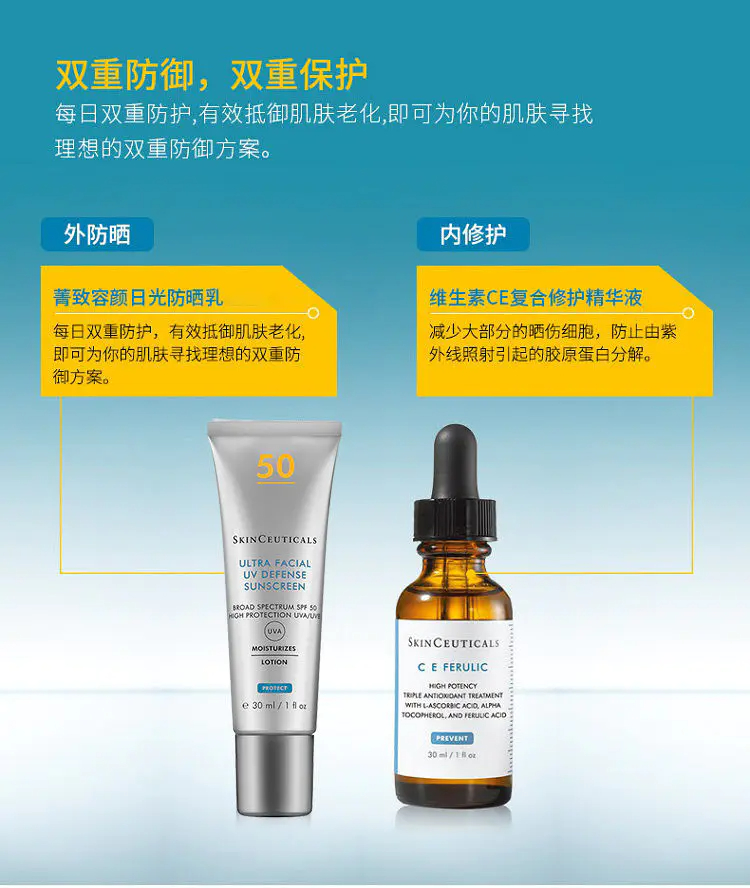 商品SkinCeuticals|【香港直邮】SKINCEUTICALS修丽可菁致容颜日光防晒乳30ml SPF50,价格¥256,第4张图片详细描述