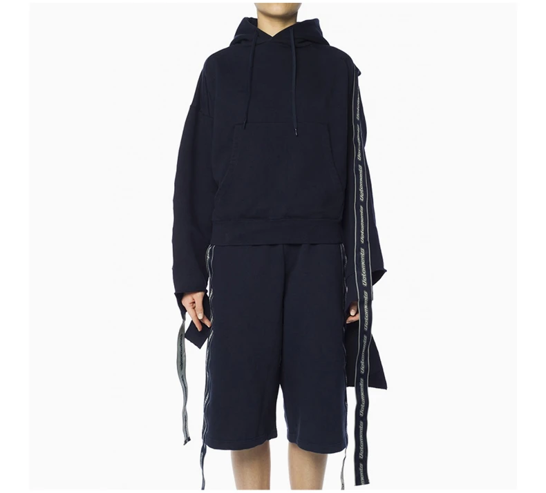 商品Vetements|VETEMENTS 女士海军蓝色织带连帽运动衫 WSS18TR26-NAVY,价格¥3105,第5张图片详细描述