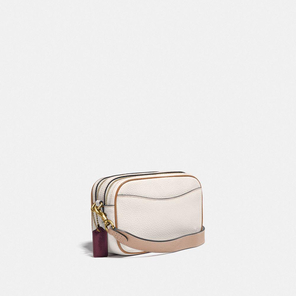 商品[国内直发] Coach|蔻驰女包奢侈品包包WILLOW白色拼色皮质相机包小方包双拉链单肩斜挎包节日生日礼物送女友C0695 B4CAH,价格¥812,第12张图片详细描述