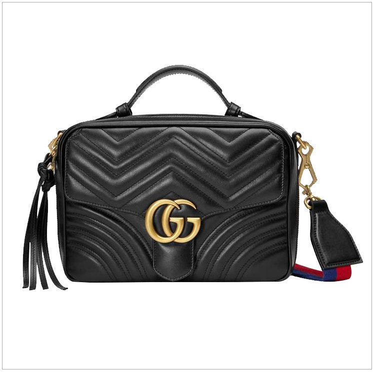 商品[国内直发] Gucci|GUCCI 古驰 女士黑色皮革单肩手提挎包 498100-DTDPT-8975,价格¥18413,第3张图片详细描述