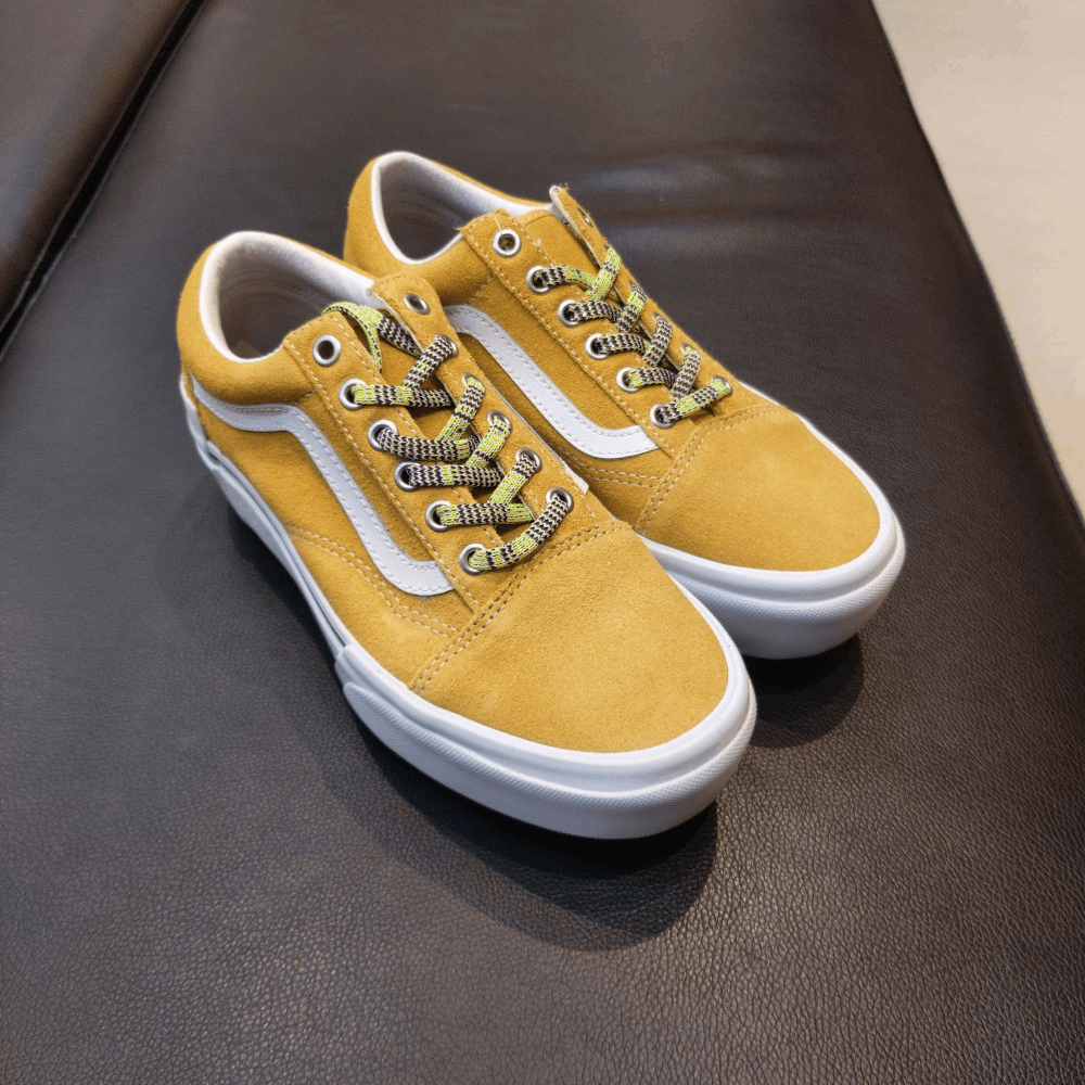 商品Vans|【韩国直邮|包邮包税】万斯 Old Skool Stacked #Multi Lace #男女通用鞋 #golden yellow/true white (VN0A4U159XW),价格¥421,第2张图片详细描述