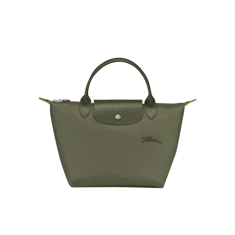 商品Longchamp|LONGCHAMP/珑骧 女士帆布银色五金按扣拉链开合小号手提包,价格¥754,第5张图片详细描述