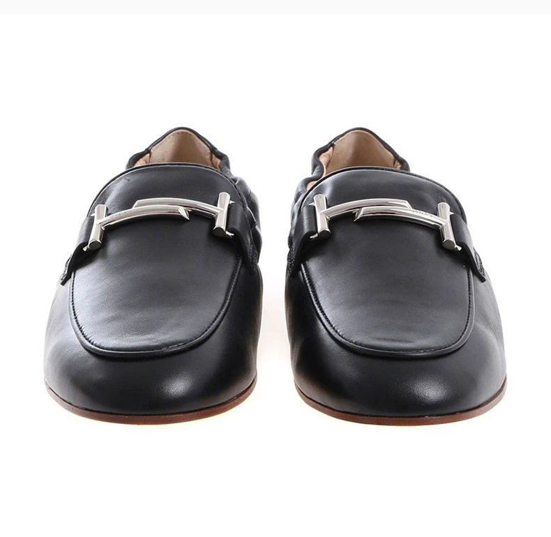 商品Tod's|TOD'S 女士黑色双 T 细节皮革乐福鞋 XXW79A0X010LUEB999,价格¥2860,第6张图片详细描述