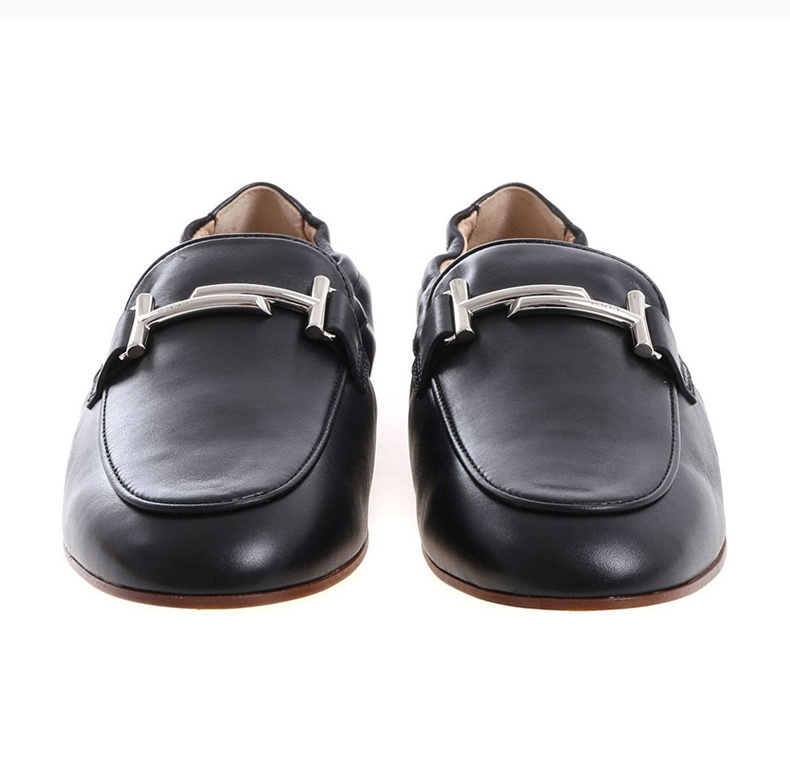 商品Tod's|TOD'S 女士黑色双 T 细节皮革乐福鞋 XXW79A0X010LUEB999,价格¥2766,第8张图片详细描述