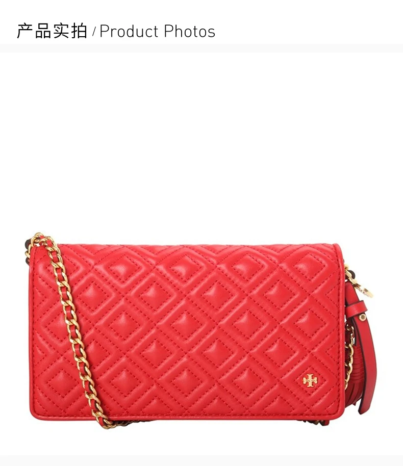 商品Tory Burch|TORY BURCH 女士Fleming系列红色皮革单肩包 46449-612,价格¥466,第2张图片详细描述