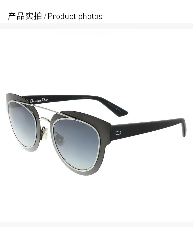 商品[国内直发] Dior|DIOR 黑色女士方形太阳镜 DIORCHROMIC-LMK,价格¥3497,第3张图片详细描述