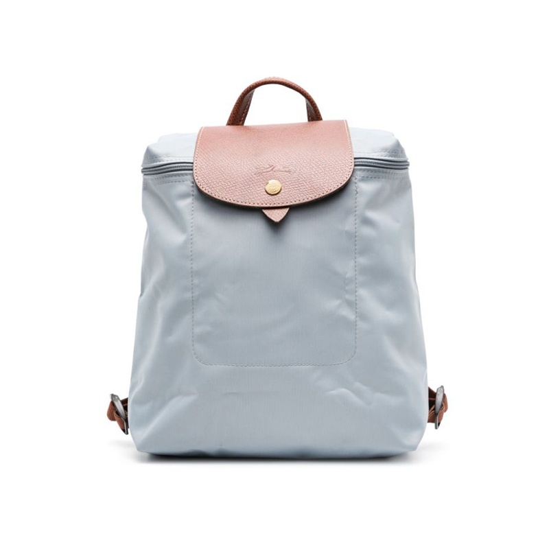 商品Longchamp|珑骧 23新款 LE PLIAGE女士中号灰色帆布背包,价格¥1495,第2张图片详细描述