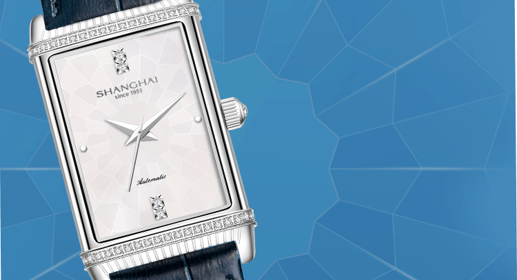 商品[国内直发] SHANGHAI WATCH|大都会系列镜耀 单层镶石 自动上链机械女士腕表,价格¥2737,第11张图片详细描述