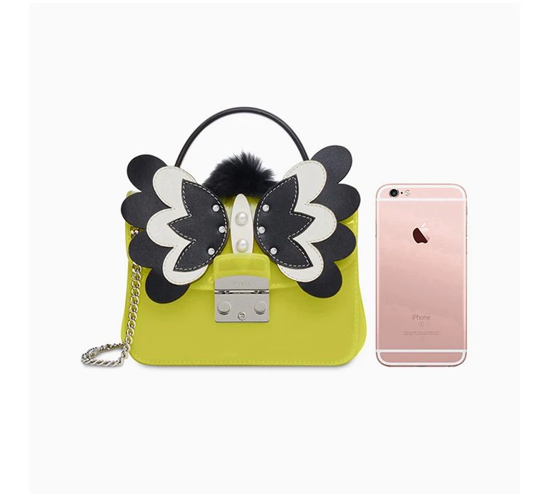 商品[国内直发] Furla|Furla 芙拉 女士糖果黄PVC单肩包斜挎包 961712,价格¥493,第7张图片详细描述