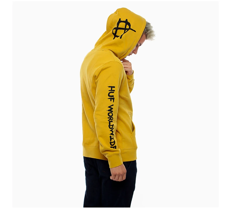 商品[国内直发] HUF|Huf 黄色�男士卫衣/帽衫 PF00158-SAUTERNE,价格¥141,第7张图片详细描述