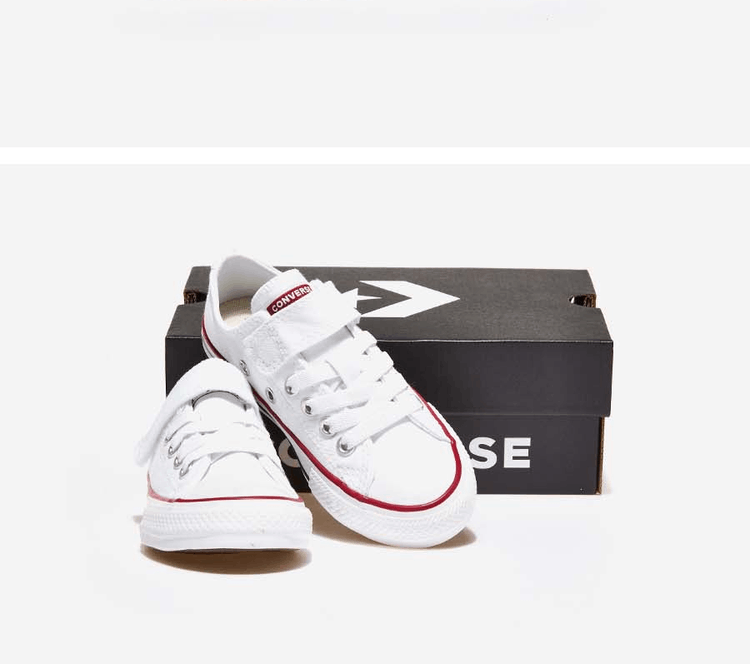 商品Converse|【Brilliant|包邮包税】匡威 CTAS 1V OX 儿童  运动鞋 帆布鞋  372882C WHITE/WHITE/NATURAL,价格¥283,第3张图片详细描述