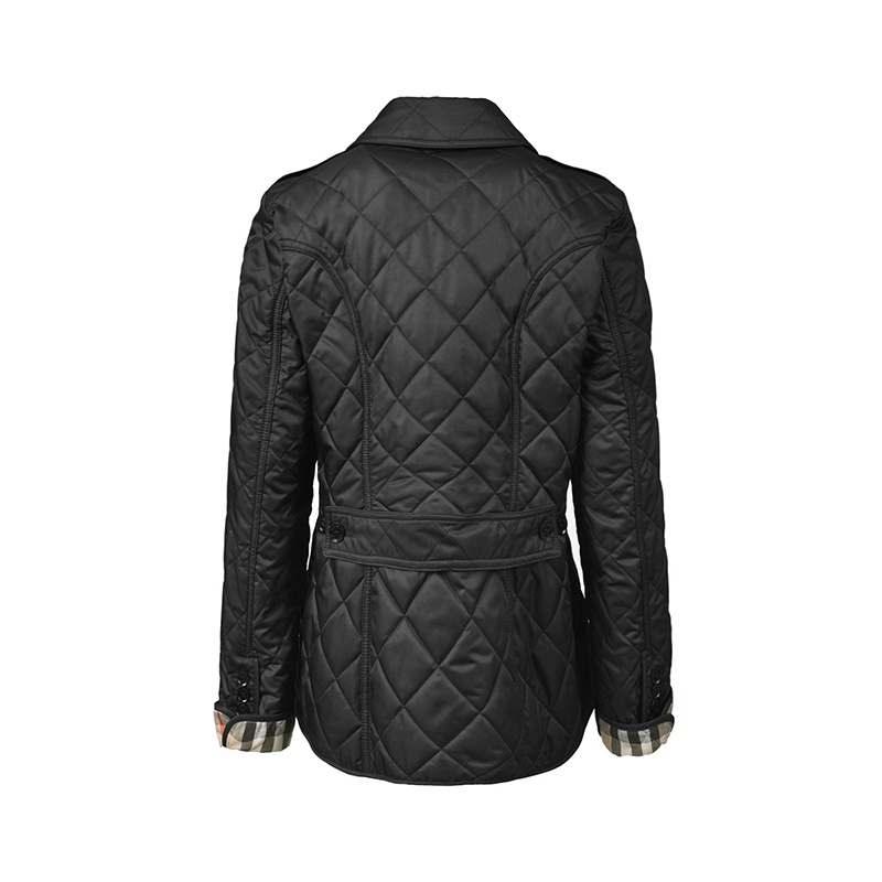 商品Burberry|【现货】博柏利 23年早春新款 Frankby系列 女士黑色聚酯纤维面料绗缝夹克棉服80530451,价格¥3458,第2张图片详细描述