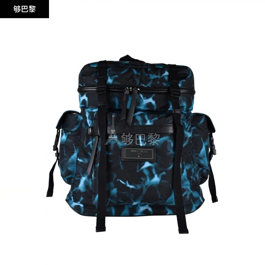 商品Jimmy Choo|【特惠7.3折】【预售】 男士 双肩包 Wixon backpack 7158 WIXONBLEUTIEDYE ,价格¥7582,第2张图片详细描述