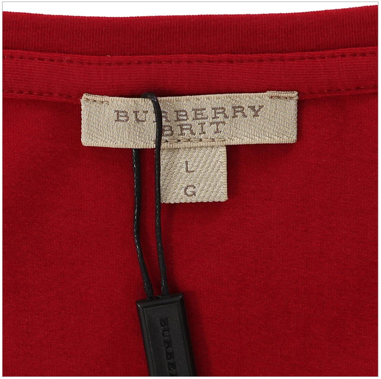 商品Burberry|Burberry 博柏利 大红色混合材质纯色简约女士T恤 3886953,价格¥692,第7张图片详细描述