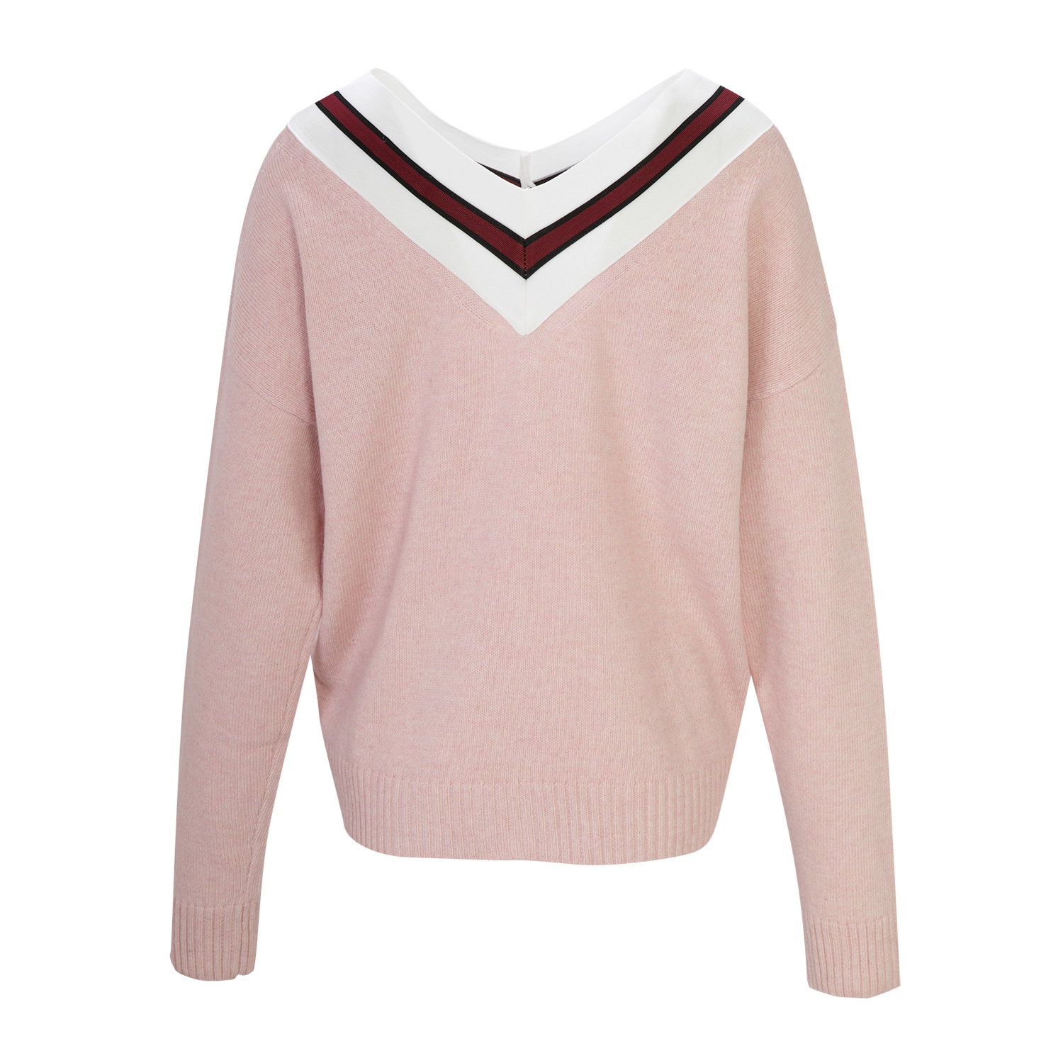 商品[国内直发] Sandro|SANDRO 女士粉色羊毛针织毛衣 AG10231048-PINK,价格¥424,第3张图片详细描述