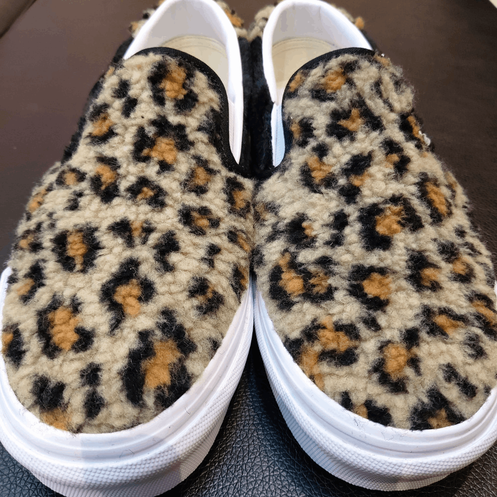 商品Vans|【韩国直邮|包邮包税】万斯 Slip-On 59 # Sherpa #男女通用鞋 # leopard/black (VN0A38GU6BX),价格¥365,第6张图片详细描述