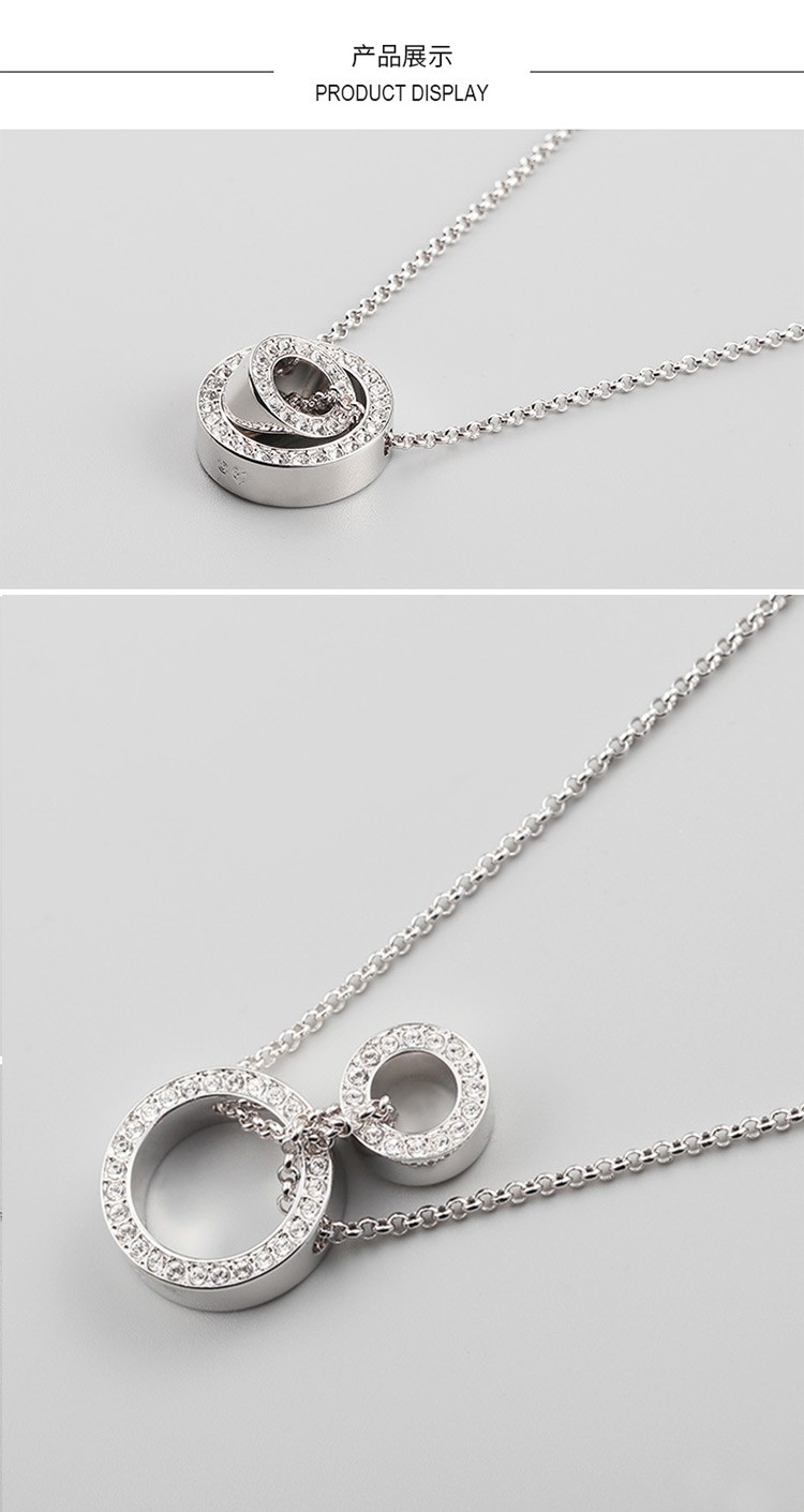 商品Swarovski|SWAROVSKI 施华洛世奇 时来运转项链（白金）5349348,价格¥1053,第2张图片详细描述